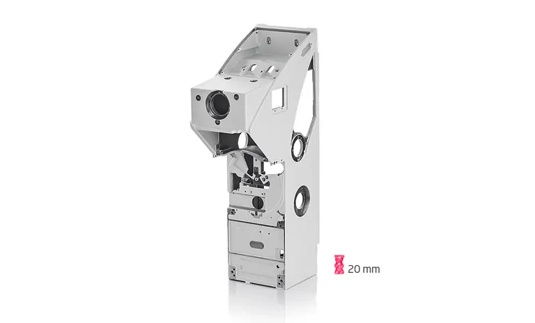 Komplexe montierte Feinwerktechnik-Baugruppe mit 20-mm-Maßstab